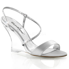 LOVELY-417  Silver Satin/Clear