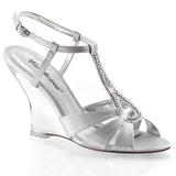 LOVELY-420  Silver Satin/Clear