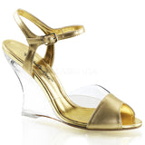 LOVELY-442  Clear-Gold Metallic Pu/Clear