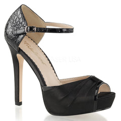 LUMINA-48  Black Satin-Patent