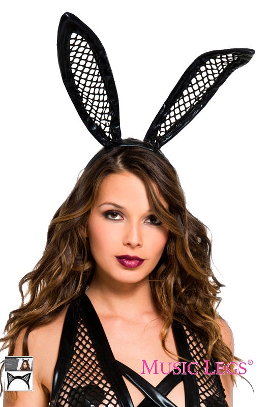 Music Legs Lingerie Fishnet Bunny Headband ML70855