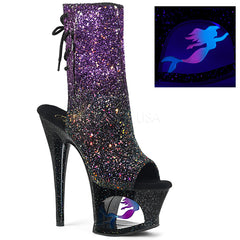 MOON-1018MER  Purple-Black Ombre Glitter/Black