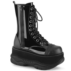 NEPTUNE-200  Black Patent-Vegan Leather