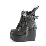 POISON-107  Black Vegan Leather