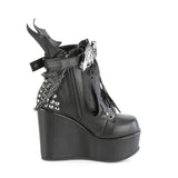 POISON-107  Black Vegan Leather