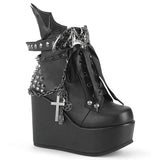 POISON-107  Black Vegan Leather