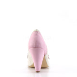 POPPY-18  Baby Pink-Cream Faux Leather