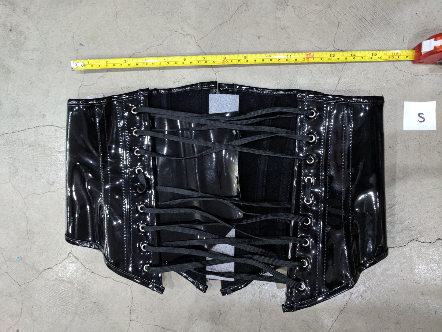 PVC Underbust Corset Front Zip Waist Cincher