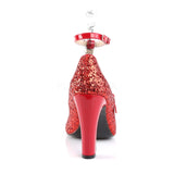 QUEEN-01  Red Glitter-Patent