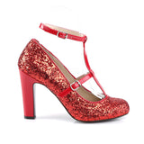 QUEEN-01  Red Glitter-Patent