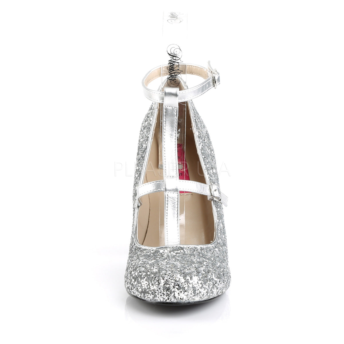 QUEEN-01  Silver Glitter-Metallic Pu