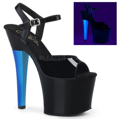 RADIANT-709UVH  Black Patent/Black-Neon Blue