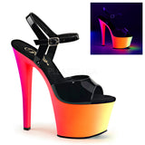 RAINBOW-309UV  Black Patent/Neon Multi