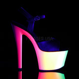 RAINBOW-309UV  Black Faux Leather/Neon Multi