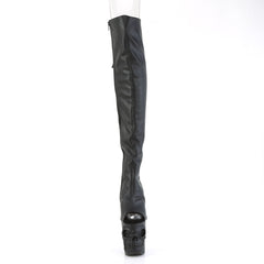 RAPTURE-3019  Black Faux Leather/Black Matte