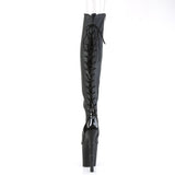 RAPTURE-3019  Black Faux Leather/Black Matte