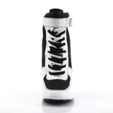 REFEREE-125  Black Canvas-White Pu