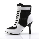 REFEREE-125  Black Canvas-White Pu