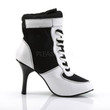 REFEREE-125  Black Canvas-White Pu