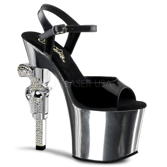 REVOLVER-709  Black/Silver Chrome