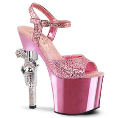 REVOLVER-709G  Baby Pink Multi Glitter/Baby Pink Chrome