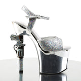 REVOLVER-709G  Silver Multi Glitter/Silver Chrome