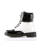 RIVAL-106  White Vegan Leather-Black Patent