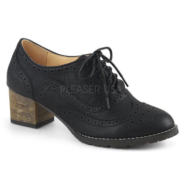 RUSSELL-34  Black Faux Leather
