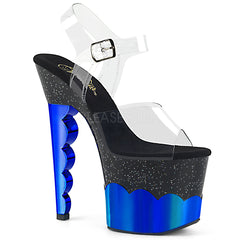 SCALLOP-708-2HGM  Clear/Black-Blue Hologram