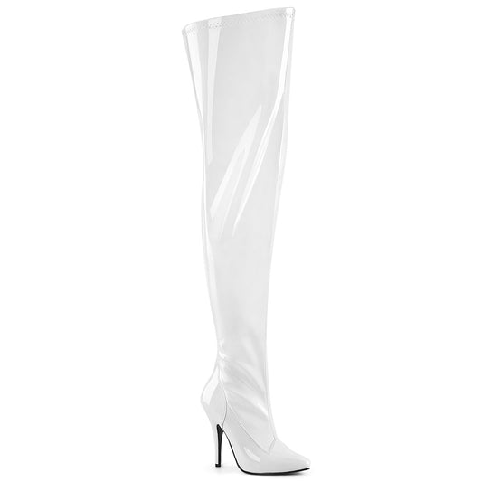 SEDUCE-3000WC  White Stretch Patent