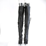 SEDUCE-3082  Black Stretch Faux Leather