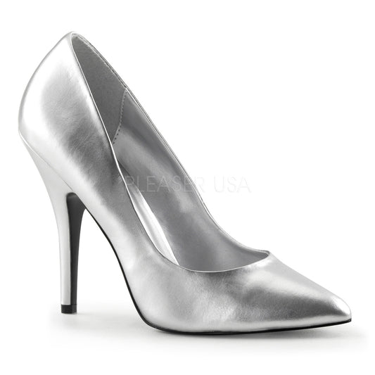 SEDUCE-420  Silver Faux Leather