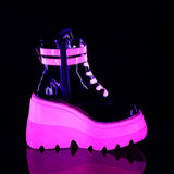SHAKER-52  Black Patent-UV Neon Pink