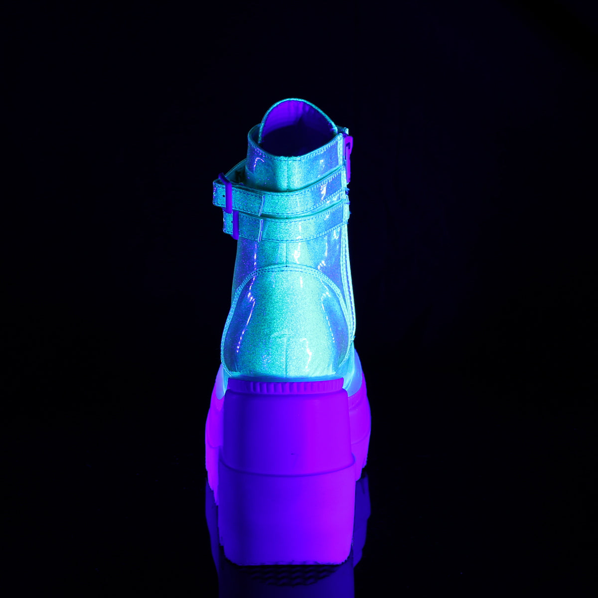 SHAKER-52  UV Green Shifting Glitter Vegan Leather