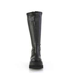 SHAKER-65WC  Black Stretch Vegan Leather