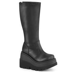 SHAKER-65WC  Black Stretch Vegan Leather