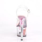 SKY-308CF  Clear/Clear-Baby Pink Iridescent Glitter