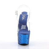 SKY-308LG  Clear/Blue Glitter