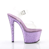 SKY-308LG  Clear/Lavender Glitter