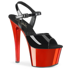 SKY-309  Black Patent/Red Chrome