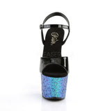 SKY-309LG  Black Patent/Blue Multi Glitter