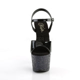 SKY-309LG  Black Patent/Black Multi Glitter