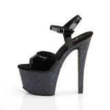 SKY-309LG  Black Patent/Black Multi Glitter