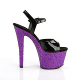 SKY-309LG  Black Patent/Purple Multi Glitter