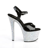 SKY-309LG  Black Patent/Silver Multi Glitter