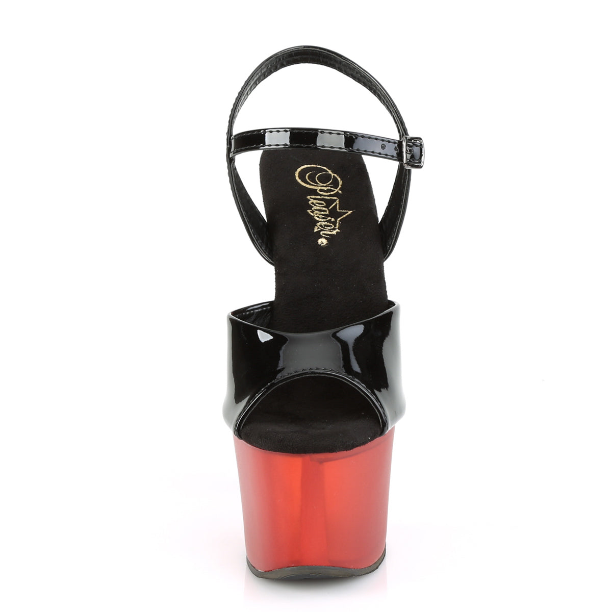 SKY-309T  Black Patent/Frosted Red