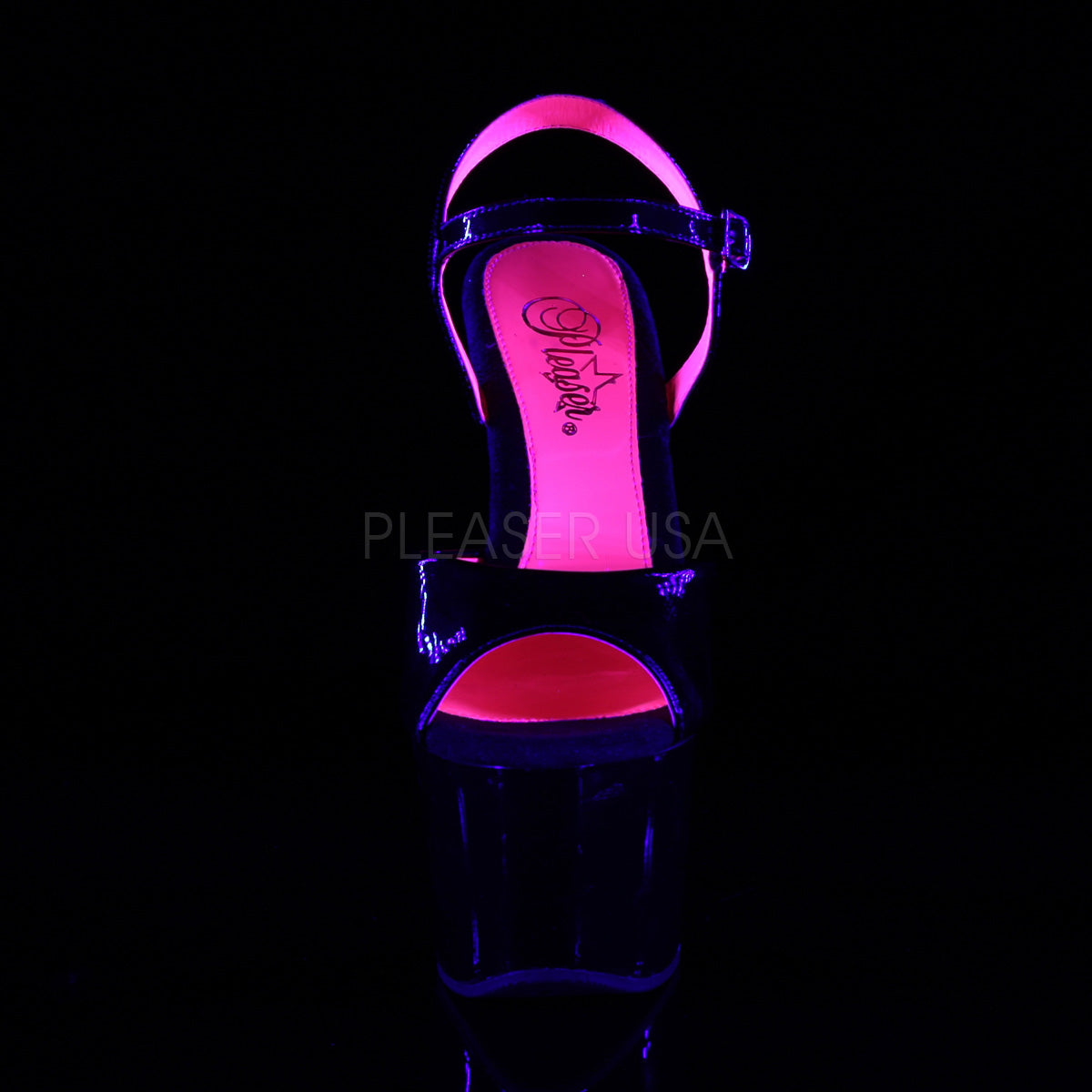 SKY-309TT  Black Patent/Black-Neon Hot Pink