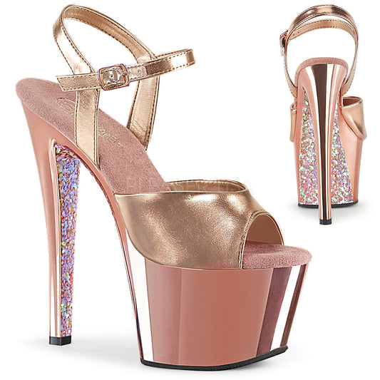 SKY-309TTG  Rose Gold Metallic Pu/Rose G. Chrome-Glitter