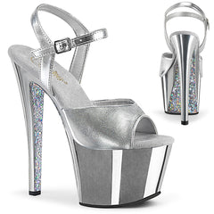 SKY-309TTG  Silver Metallic Pu/Silver Chrome-Glitter