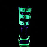 SLACKER-156  Black Patent-UV Neon Green